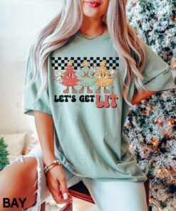 vintage t shirt lets get lit christmas design retro winter trees funny holiday apparel gmm72 scaled