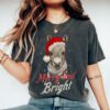 vintage t shirt merry and bright donkey christmas shirt in comfort colors for donkey lovers with retro style jdu4l