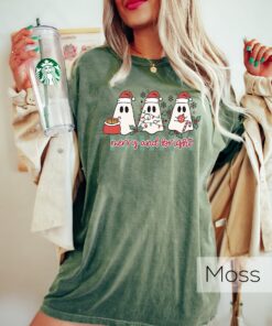 vintage t shirt merry christmas ghost design funny xmas graphic tee for holiday celebrations and festive gatherings ggxfh