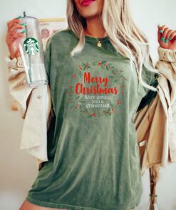 vintage t shirt merry christmas were getting you a grandchild pregnancy announcement tee cute xmas baby design g36n2 scaled