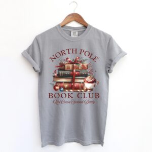 vintage t shirt north pole book club christmas t shirt bookish design for winter reading lovers and holiday enthusiasts 1r7x5