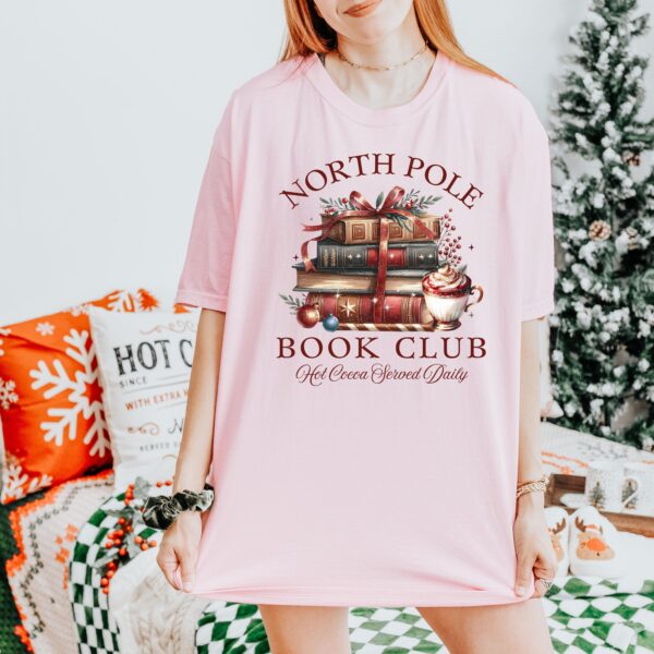 vintage t shirt north pole book club christmas t shirt bookish design for winter reading lovers and holiday enthusiasts npklr scaled