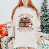 vintage t shirt north pole book club christmas t shirt bookish design for winter reading lovers and holiday enthusiasts z73fb