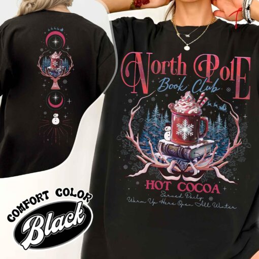 vintage t shirt north pole book club design for christmas book lovers featuring fun graphics for librarians and bookworms l0bir