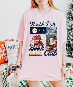 vintage t shirt north pole book club tee funny christmas design holiday reading apparel for book lovers 3uhg0 scaled