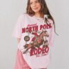 vintage t shirt north pole rodeo tee unisex cowboy santa claus shirt comfort colors western design for country christmas celebrations ccjeg scaled