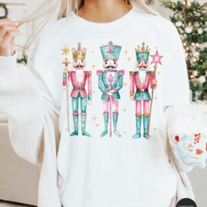 vintage t shirt nutcracker christmas shirt for women in pink funny holiday tee for christmas celebrations and festive occasions v8fjb scaled