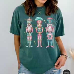 vintage t shirt nutcracker christmas shirt womens holiday apparel funny christmas shirt in pink for festive celebrations 0moeu scaled