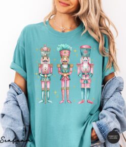 Vintage T Shirt Nutcracker Christmas Shirt Womens Holiday Apparel Funny Christmas Shirt in Pink for Festive Celebrations