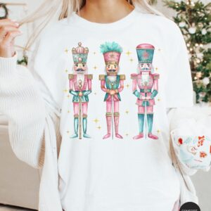 vintage t shirt nutcracker christmas shirt womens holiday apparel funny christmas shirt in pink for festive celebrations wkica scaled