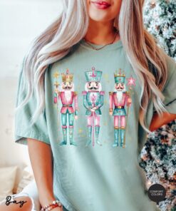 vintage t shirt nutcracker christmas shirt womens holiday tee soft pink xmas apparel for fun holiday celebrations jtxcy scaled