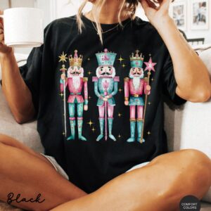 vintage t shirt nutcracker christmas shirt womens holiday tee soft pink xmas apparel for fun holiday celebrations uhj1t scaled