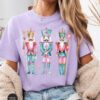 vintage t shirt nutcracker christmas shirt womens holiday tee soft pink xmas apparel for fun holiday celebrations vmbbh scaled