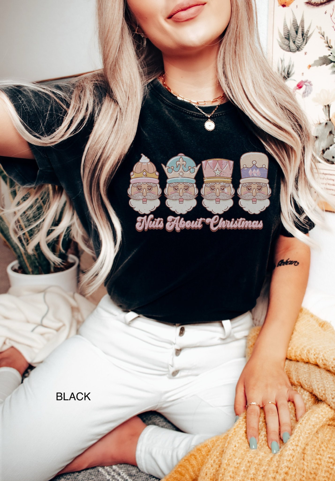 vintage t shirt nuts about christmas santa design retro holiday tee oversized comfort colors t shirt for fun christmas celebrations hj5hh