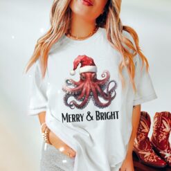 vintage t shirt octopus christmas shirt funny design for octopus lovers retro comfort colors apparel cz5yt