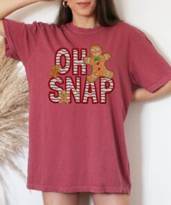 vintage t shirt oh snap gingerbread tee funny christmas shirt with glitter design for holiday celebrations 3ilt3