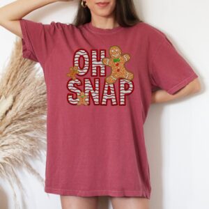 vintage t shirt oh snap gingerbread tee funny christmas shirt with glitter design for holiday celebrations 3ilt3