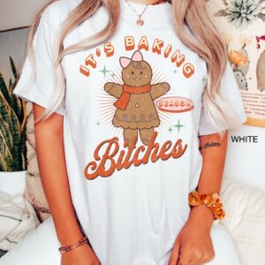 vintage t shirt retro christmas baking shirt for baking season with gingerbread cookie design ideal for christmas baking crew ffhrw