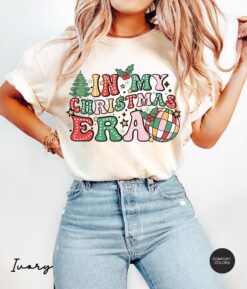 Vintage T Shirt Retro Christmas Era Shirt Comfort Colors with Groovy Design for Unique Holiday Vibes and Festive Style