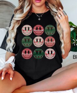 vintage t shirt retro christmas smile face design oversized tee with reindeer for holiday winter wear ojrym