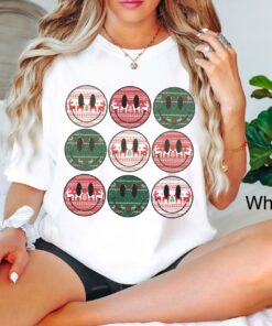 vintage t shirt retro christmas smile face design oversized tee with reindeer for holiday winter wear zmg5q