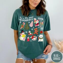 vintage t shirt retro christmas tee its the most wonderful time womens holiday shirt in comfort colors for festive wear 63ncx