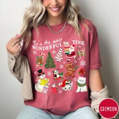 vintage t shirt retro christmas tee its the most wonderful time womens holiday shirt in comfort colors for festive wear k4c2f