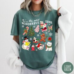 Vintage T Shirt Retro Christmas Tee Its the Most Wonderful Time Womens Holiday Shirt in Comfort Colors for Festive Wear