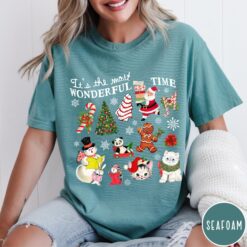 vintage t shirt retro christmas tee its the most wonderful time womens holiday shirt in comfort colors for festive wear uozq9
