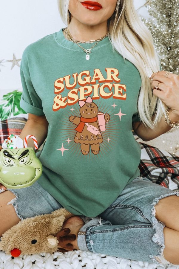 vintage t shirt retro gingerbread shirt for women comfort colors holiday apparel funny christmas tee with cute design