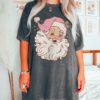 vintage t shirt retro pink santa tee comfort colors santa face design for holiday festivities matching christmas pjs and family gatherings daeef scaled