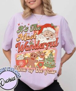 vintage t shirt retro santa claus design with hot cocoa and gingerbread for christmas celebrations pjlha