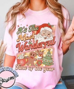 vintage t shirt retro santa claus design with hot cocoa and gingerbread for christmas celebrations zgcfx