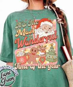 vintage t shirt retro santa claus design with hot cocoa and gingerbread for christmas celebrations zswgs