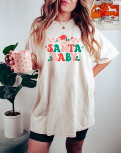 vintage t shirt santa baby christmas tee funny design comfortable colors for family gatherings and holiday celebrations pkfve scaled