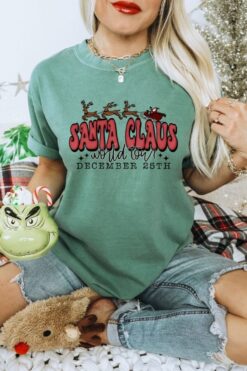 vintage t shirt santa tour comfort colors tee retro christmas design for holiday apparel and festive celebrations enwvx