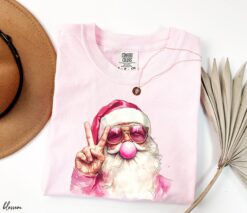 Vintage T Shirt Santa with Sunglasses Design Blowing Bubbles Christmas Tee Comfort Colors for Fun Holiday Celebrations