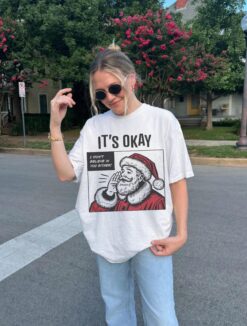 vintage t shirt sarcastic santa tee unisex comfort colors funny christmas shirt retro comic style for holiday gatherings ajmwm