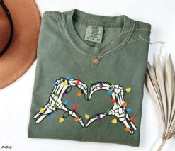 Vintage T Shirt Skeleton Design for Christmas  Funny Christmas Shirt for Women and Men  Comfort Colors Halloween Tee