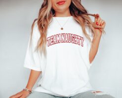 vintage t shirt team naughty comfort colors funny christmas shirt for women christmas party tee and group wear bvmbk