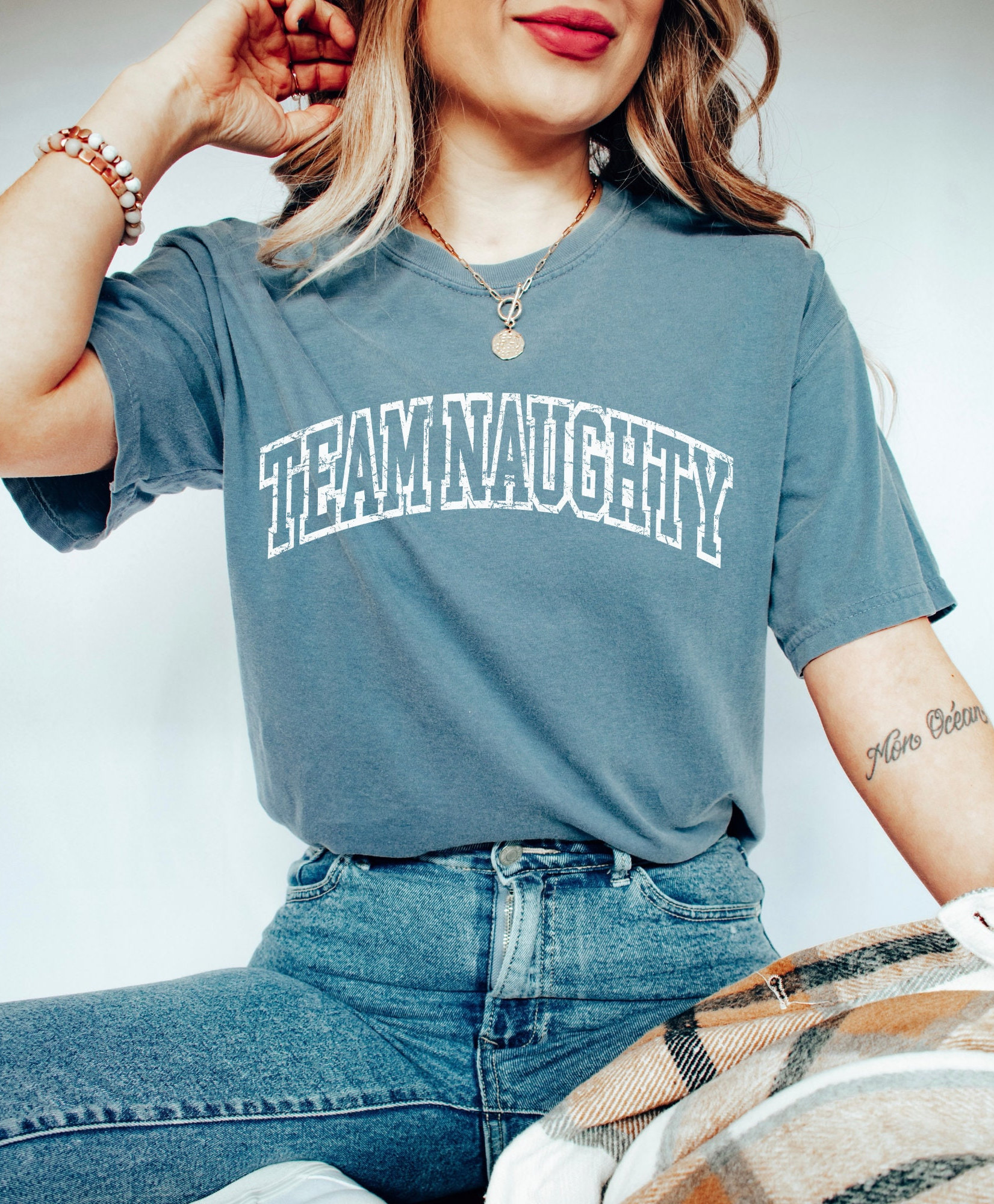 vintage t shirt team naughty comfort colors funny christmas shirt for women christmas party tee and group wear dram2