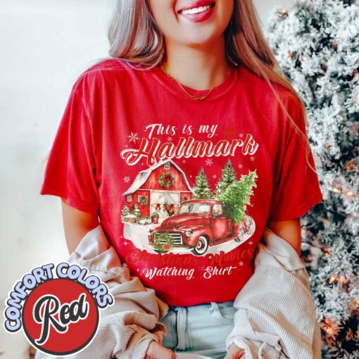 vintage t shirt this is my hallmark christmas movie watching tee unisex winter apparel for holiday celebrations and festive gatherings j69qn