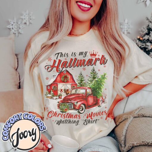 vintage t shirt this is my hallmark christmas movie watching tee unisex winter apparel for holiday celebrations and festive gatherings k9kvi