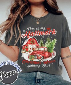 vintage t shirt this is my hallmark christmas movie watching tee unisex winter apparel for holiday celebrations and festive gatherings pnj6z