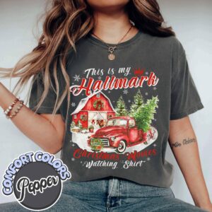 vintage t shirt this is my hallmark christmas movie watching tee unisex winter apparel for holiday celebrations and festive gatherings pnj6z