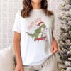 vintage t shirt tree rex design funny christmas graphic tee for women with retro dinosaur theme ideal for holiday celebrations 3eyiu