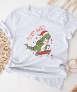 vintage t shirt tree rex design funny christmas graphic tee for women with retro dinosaur theme ideal for holiday celebrations ngcna