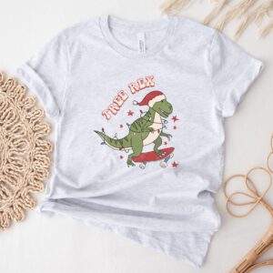 vintage t shirt tree rex design funny christmas graphic tee for women with retro dinosaur theme ideal for holiday celebrations ngcna