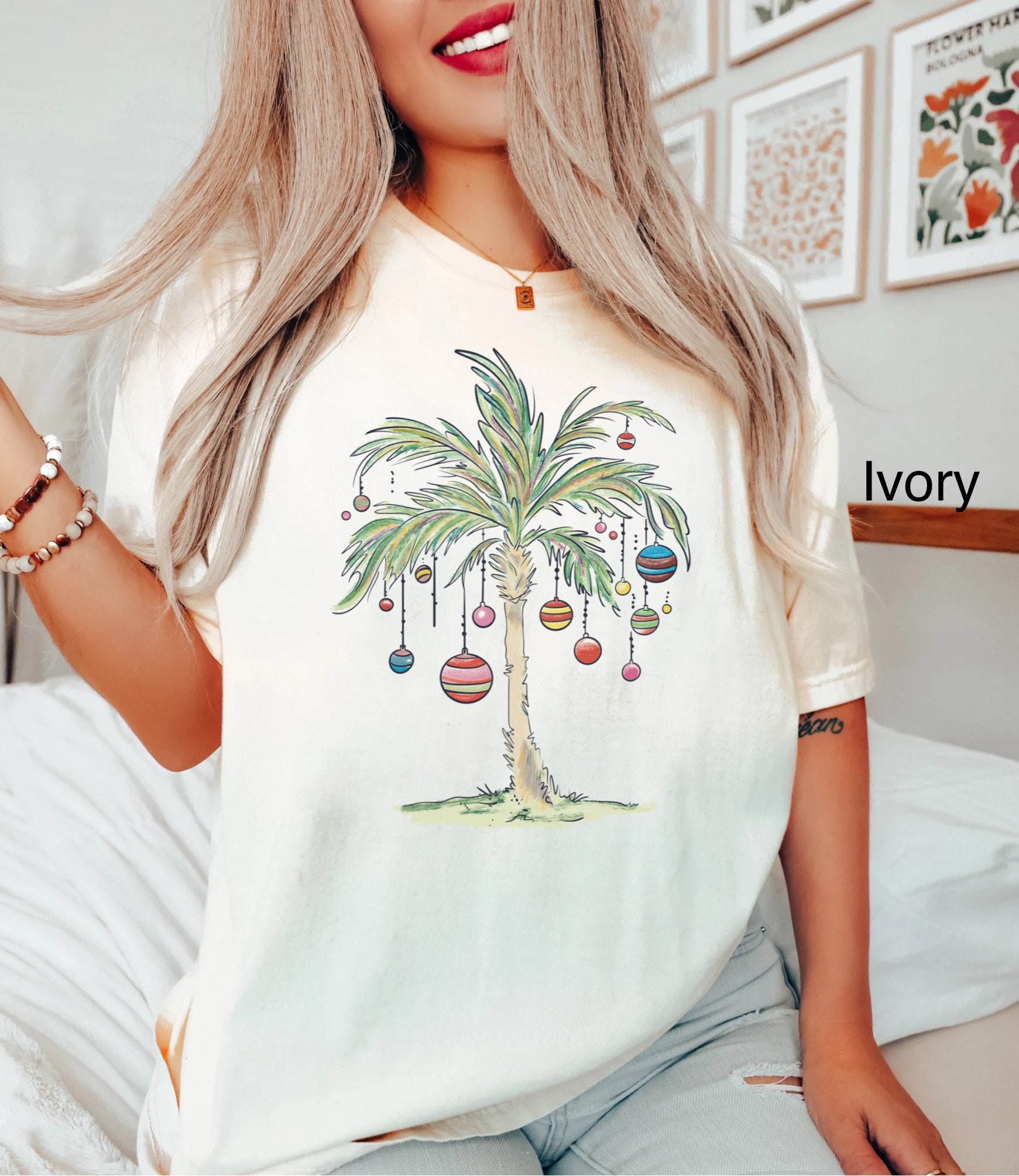 vintage t shirt tropical christmas palm tree design comfort colors family matching tee for beach parties and holiday celebrations ykmqn