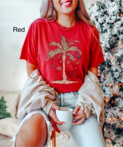 Vintage T Shirt Tropical Christmas Palm Tree Design Comfort Colors Tee for Family Gatherings and Beach Celebrations 15 vintage t shirt tropical christmas palm tree design comfort colors tee for family gatherings and beach celebrations nuwsg